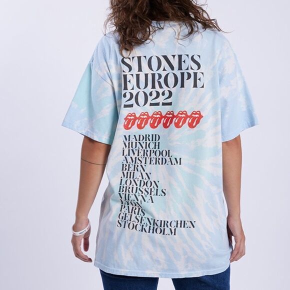 The Rolling Stones SIXTY TIE DYE DATEBACK T-SHIRT Size L - Picture 1 of 6